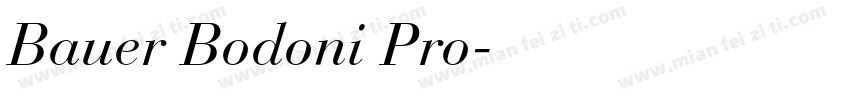 Bauer Bodoni Pro字体转换